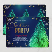 Elegant Magical Christmas Pines Festive Kaart (Voorkant / Achterkant)