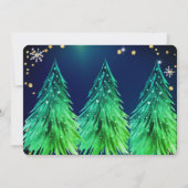 Elegant Magical Christmas Pines Festive Kaart (Achterkant)