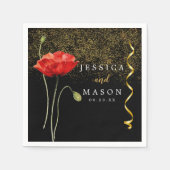 Elegant Magical Sparkles Flower Wedding Cocktail Servet (Voorkant)