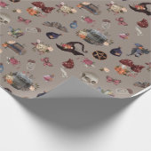 Elegant Magickal Witch Wrapping Paper Cadeaupapier (Hoek)