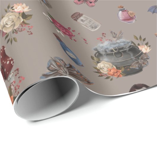 Elegant Magickal Witch Wrapping Paper Cadeaupapier (Rol Hoek)