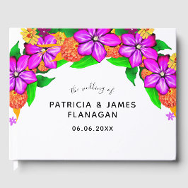 Elegant, Magisch en Vet Floral Wedding Gastenboek