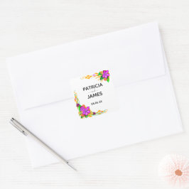 Elegant, Magisch en Vet Floral Wedding Vierkante Sticker