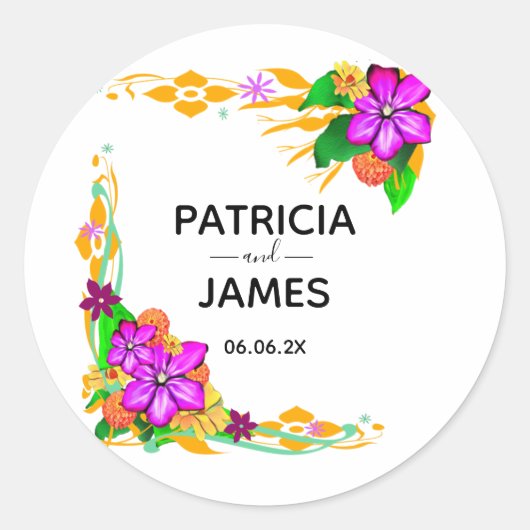 Elegant, Magisch, en Vette Stickers van de Floral (Voorkant)