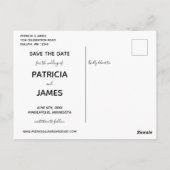 Elegant, Magisch, & Vette Floral sparen de Datum Briefkaart (Achterkant)