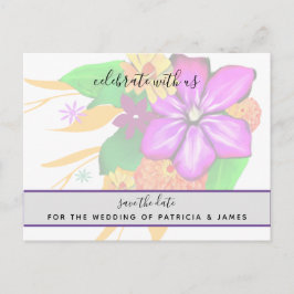 Elegant, Magisch, & Vette Floral sparen de Datum Briefkaart