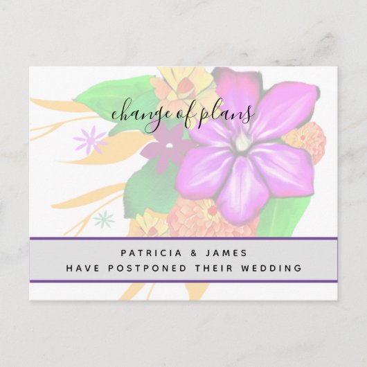 Elegant, Magisch, & Vette Floral Verandering van P Briefkaart (Voorkant)