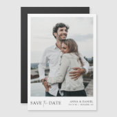 Elegant Magnetisch Bewaar de Datum Bruiloft Uitnod Magnetische Uitnodiging (Voorkant / Achterkant)