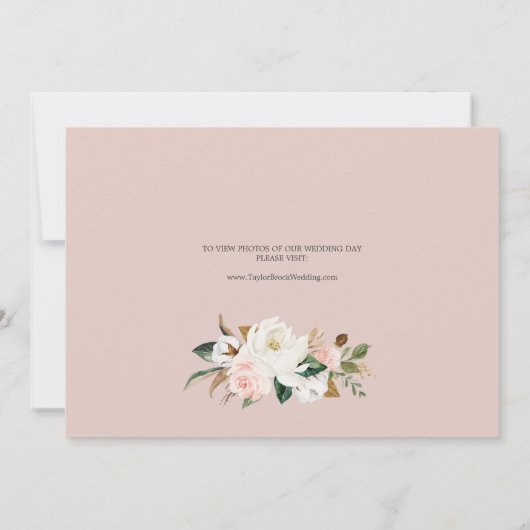 Elegant Magnolia | Aankondiging van de witte neers (Achterkant)