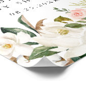 Elegant Magnolia Baby shower Welkomstbord Poster (Hoek)