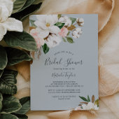 Elegant Magnolia | Blauw grijs Vrijgezellenfeest Kaart