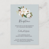 Elegant Magnolia | Blauwe grijze ontvangst Kaart i (Voorkant)