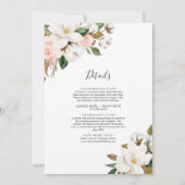 Elegant Magnolia | Blauwe grijze voorzijde en rugh Kaart (Achterkant)