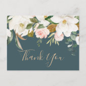 Elegant Magnolia Blauwgroen en White Hartelijk dan Briefkaart (Voorkant)