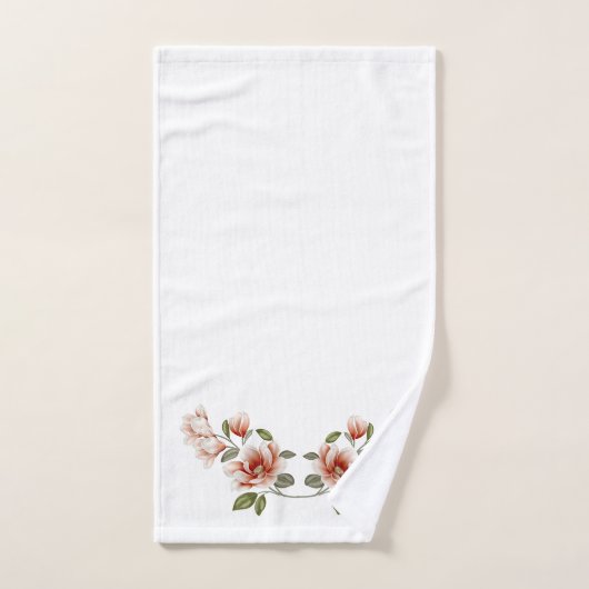 Elegant Magnolia Blooms Bathroom Towel Set Bad Handdoek (Handdoek)