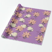 Elegant Magnolia Blooms Cadeaupapier (Uitgerold)