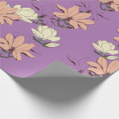 Elegant Magnolia Blooms Cadeaupapier (Hoek)