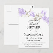 Elegant Magnolia Blossom Bridal Shower Uitnodiging (Voorkant / Achterkant)