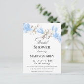 Elegant Magnolia Blossom Bridal Shower Uitnodiging (Staand voorkant)