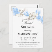 Elegant Magnolia Blossom Bridal Shower Uitnodiging (Voorkant / Achterkant)