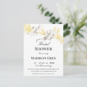 Elegant Magnolia Blossom Bridal Shower Uitnodiging (Staand voorkant)