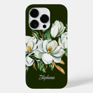 Elegant Magnolia Blossom Persoonlijke Bridesmaid Case-Mate iPhone 14 Pro Hoesje