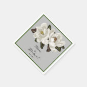 Elegant Magnolia blossom Servet (Hoek)