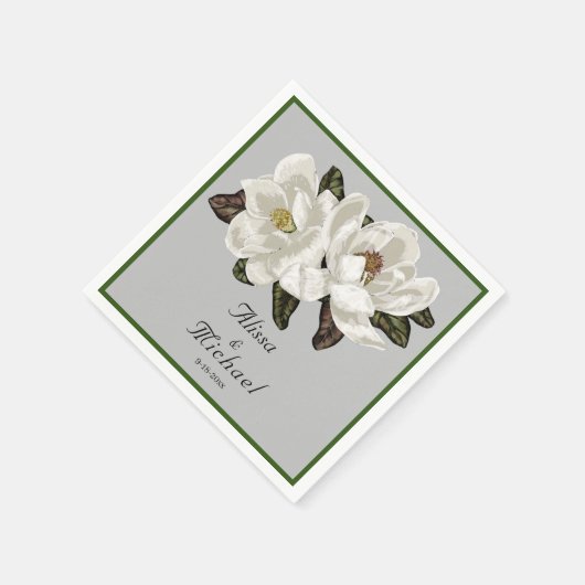 Elegant Magnolia blossom Servet (Hoek)