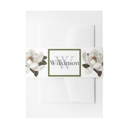 Elegant Magnolia blossom Uitnodigingen Wikkel