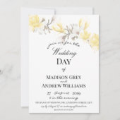 Elegant Magnolia Blossom Wedding Kaart (Voorkant)