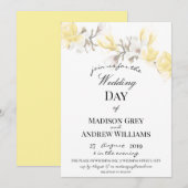 Elegant Magnolia Blossom Wedding Kaart (Voorkant / Achterkant)