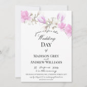 Elegant Magnolia Blossom Wedding Kaart (Voorkant)