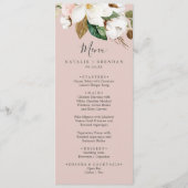 Elegant Magnolia | Blush Pink Weddenrenmenu Menu (Voorkant)