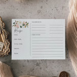 Elegant Magnolia Blush Vrijgezellenfeest Recipe Ka Briefkaart<br><div class="desc">Deze elegante magnolia blush vrijgezellenfeest recept cards zijn een geweldige manier om de bruid-to-be te voorzien van alle recepten die ze als nieuwe vrouw nodig heeft! Het ontwerp van de zachte bloem is voorzien van waterverf blush roze pinda's, verbluffende witte magnoliumbloemen en katoen met goud en groene bladeren in een...</div>