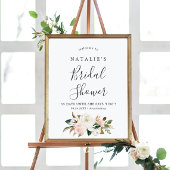 Elegant Magnolia | Blush Vrijgezellenfeest Welkom Poster