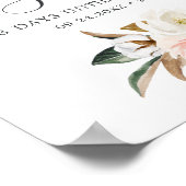 Elegant Magnolia | Blush Vrijgezellenfeest Welkom Poster (Hoek)