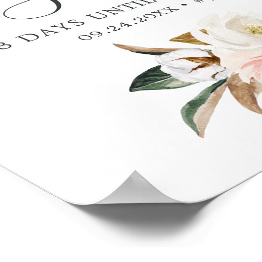 Elegant Magnolia | Blush Vrijgezellenfeest Welkom Poster (Hoek)