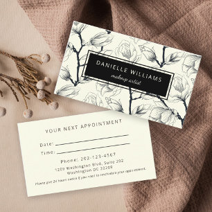Elegant Magnolia Botanical Next Appointation Visitekaartje