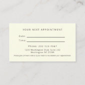 Elegant Magnolia Botanical Next Appointation Visitekaartje (Achterkant)