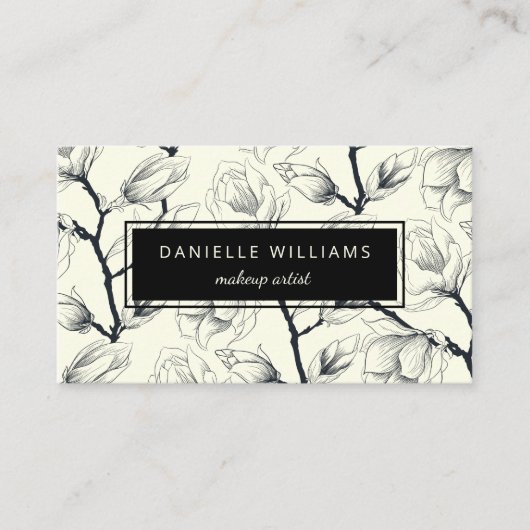 Elegant Magnolia Botanical Next Appointation Visitekaartje (Voorkant)