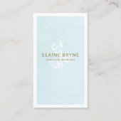 Elegant Magnolia Branch Pastel Blue Floral Visitekaartje (Voorkant)