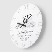 Elegant Magnolia Chic Wedding Jubileum Keepslag Grote Klok (Hoek)