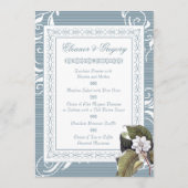 Elegant Magnolia Custom Wedding Menus Menu (Achterkant)