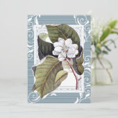 Elegant Magnolia Custom Wedding Menus Menu (Staand voorkant)