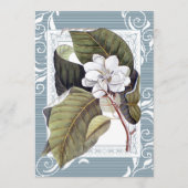 Elegant Magnolia Custom Wedding Menus Menu (Voorkant)