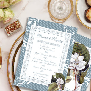 Elegant Magnolia Custom Wedding Menus Menu