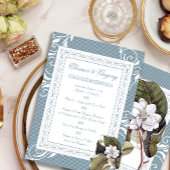 Elegant Magnolia Custom Wedding Menus Menu