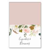 Elegant Magnolia | Etiket voor witte en blauwe buf Kaart (Voorkant)