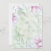 Elegant Magnolia Floral Bridal Shower Invitation Kaart (Achterkant)