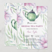 Elegant Magnolia Floral Bridal Tea Party Kaart (Voorkant / Achterkant)